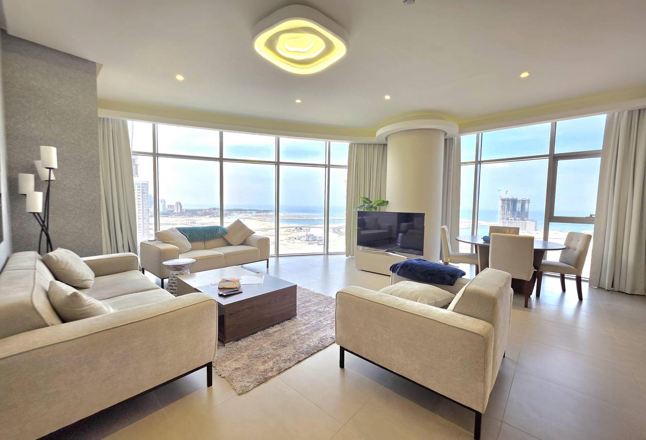 Luxury Sea View 1BR Apartment for Rent in Seef